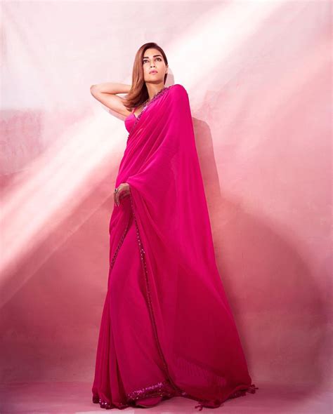 Kriti Sanon's rani pink sari is from this female designer loved by.